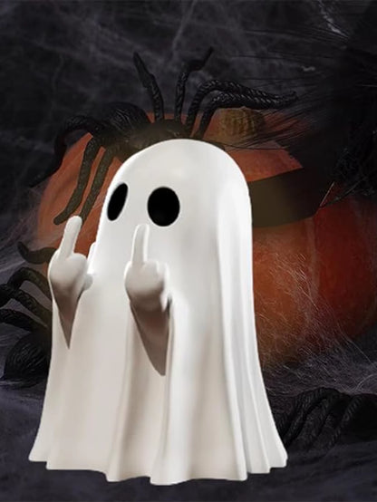 1Pc Middle Finger Ghost Statue, 7.5Cm Terrifying Ghost Decoration, Halloween Ghost Small Statue Ghost Decoration